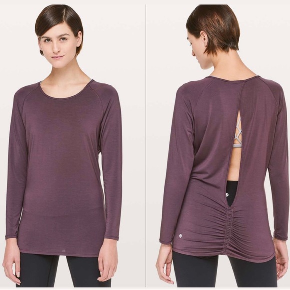 lululemon deep stretch cinch back cutout long sleeve - Picture 1 of 5